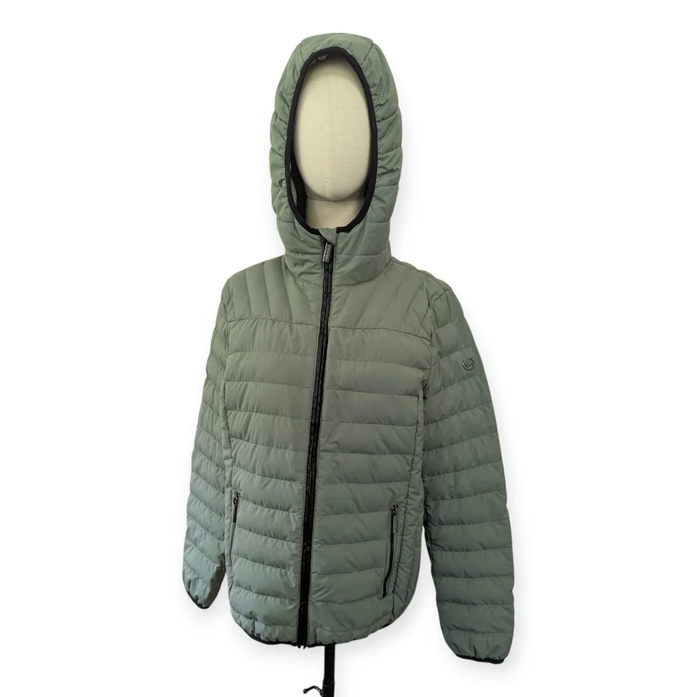 Michael Kors Ultra Light‎ Down Filled Puffer Coat Olive Green